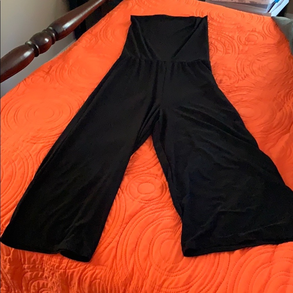 Black Curations Caravan Slinky Convertible Gaucho Pant /Jumpsuit S